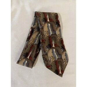Jerry Garcia Men’s Tie, 100% Silk Handmade In Mexico, Psychedelic Neutral Design